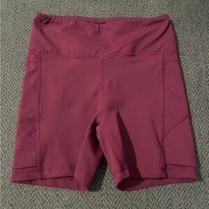 Senita Athletics Women's Athletic Shorts in Burgundy
